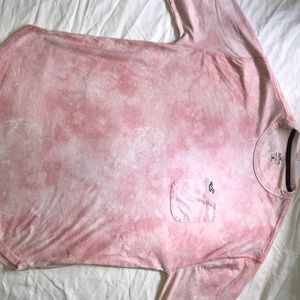 Tie dyed pink faded Hollister long sleeve